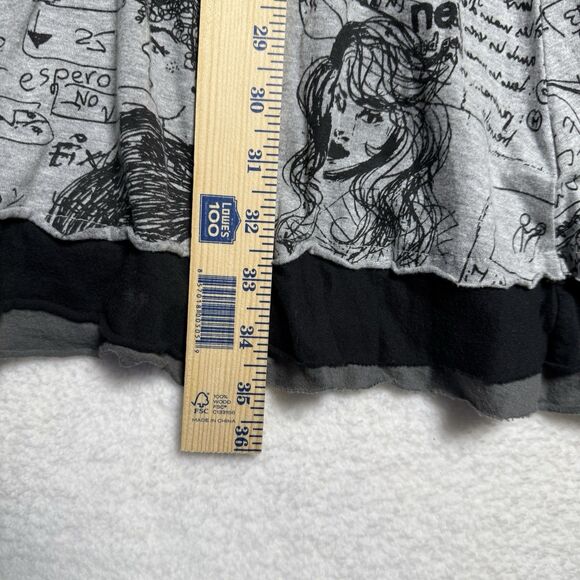 Desigual Women's Graphic Print Jersey Dress Size XL Gray Multicolor Artsy - Picture 7 of 7